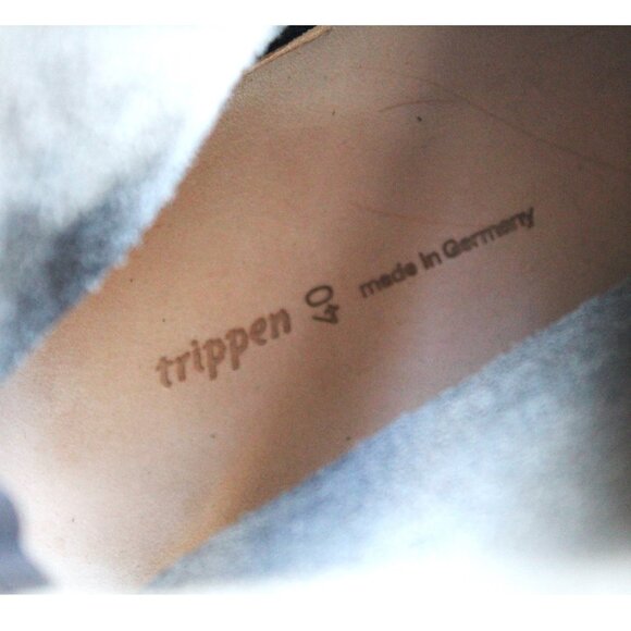 Trippen Sofa F Ankle Boot / Size 40 / US 9 / Black Navy Avant-Garde Fur Platform - Picture 7 of 7